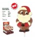 LECCA LECCA SANTA CLAUS H 8X5 CM  CIOCCOLATO AL LATTE BELFINE DA 25g EXPO 24 PZ.
