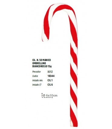 LECCA LECCA OMBRELLINO BIANCOROSSO GUSTO FRAGOLA 15G EXPO 50 PZ.