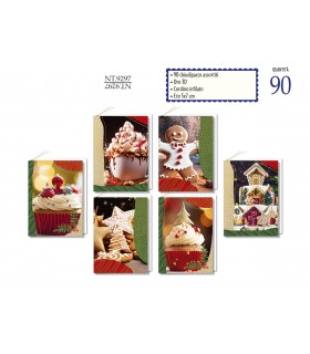 CHIUDIPACCO di NATALE CROMO CON GLITTER e CORDINO  scatola in acetato con 90 PZ. assortiti