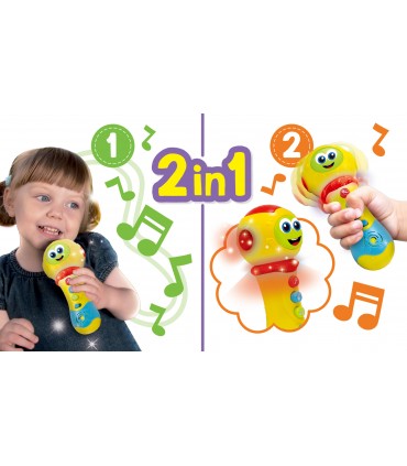 CAROTINA BABY MICROPHONE 2 IN 1 Con melodie ed effetti luminosi LISCIANIGIOCHI
