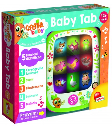 CAROTINA BABY TAB CON 5 FUNZIONI DIDATTICHE e un Divertente Specchietto LISCIANIGIOCHI