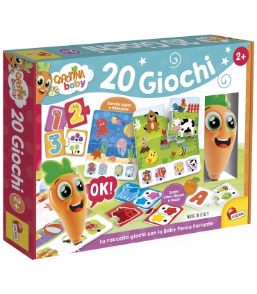 CAROTINA BABY PENNA PARLANTE con 20 giochi per la prima Infanzia LISCIANIGIOCHI