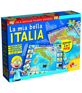GEOPUZZLE LA MIA BELLA ITALIA PUZZLE DOUBLE-FACE CON ESTENSIONI MULTIMEDIALI I'M A GENIUS LISCIANIGIOCHI