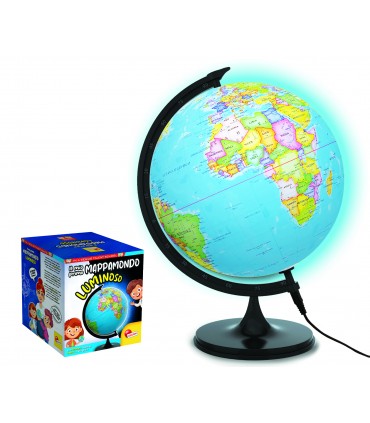 MAPPAMONDO LUMINOSO Globo Geopolitico  diam. 26 CM. I'M A GENIUS LISCIANIGIOCHI