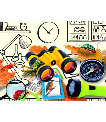 LABORATORIO DEGLI ESPLORATORI CON BINOCOLO BUSSOLA TORCIA E LENTE I'M A GENIUS LISCIANIGIOCHI