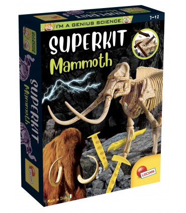 SUPER KIT MAMMOTH Con fossile da scavare I'M A GENIUS LISCIANIGIOCHI
