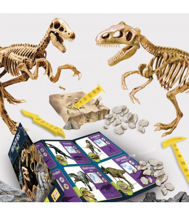 SUPER KIT PREDATORS 2 IN 1 Con fossile da scavare I'M A GENIUS LISCIANIGIOCHI