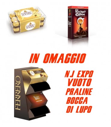 COMBO PRALINE SFUSE FERRERO ROCHER 30PZ. (X3CF)+POCKET COFFEE 18PZ. (X6CF) TOT PZ.198