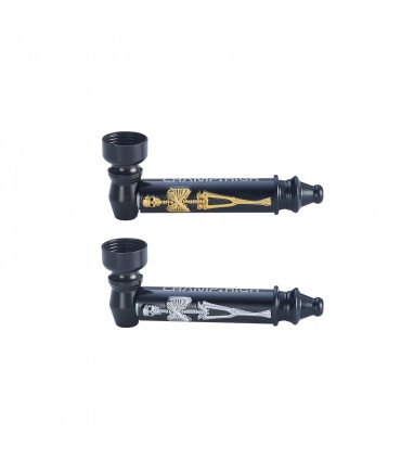 Pipette champ high black scheletro in metallo e plastica L.8 cm. assortiti in 2 colori Expo da 12 pz.