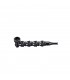 Pipette champ skull in metallo L.12,4 cm. assortiti in 3 colori Expo da 12 pz.