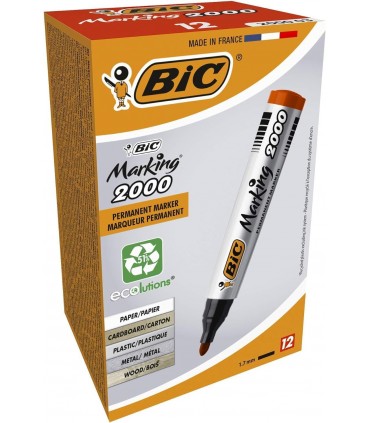 Marcatore Bic 2000 punta tonda conf. da 12 pz. colore rosso