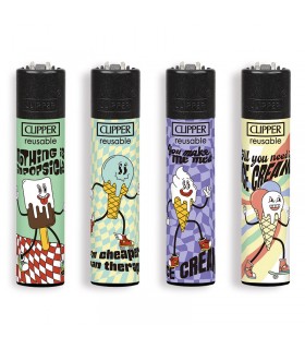 Accendino Clipper Large TRANDY SENSETENCES +BW1 conf. 48 pz. assortiti con 4 grafiche