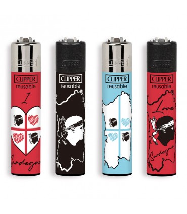 Accendino Clipper Large SARDEGNA conf. 48 pz. assortiti con 4 grafiche