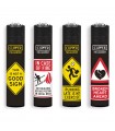 accendino Clipper large FUNNY SIGNS conf. 48 pz. assortiti IN 4 GRAFICHE