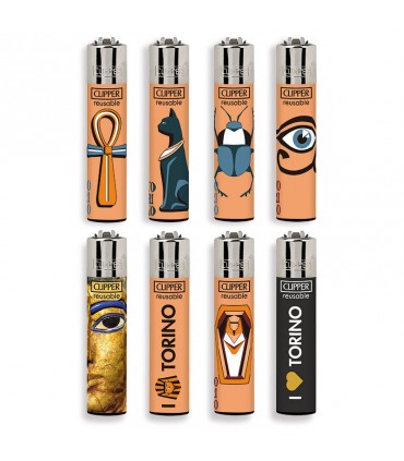 Accendino Clipper Large TORINO conf. 48 pz. assortiti con 4 grafiche