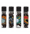 Accendino Clipper Large SPACE HELMETS +BW conf. 48 pz. assortiti con 4 grafiche