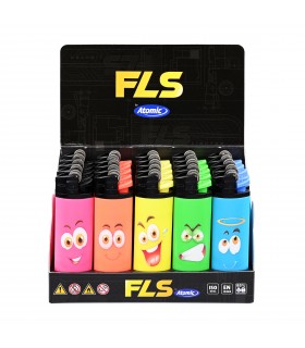 ACCENDINO A PIETRINA ATOMIC FLS DESIGN EMOJI CONF.25 PZ. ASSORTITI CON 5 FANTASIE