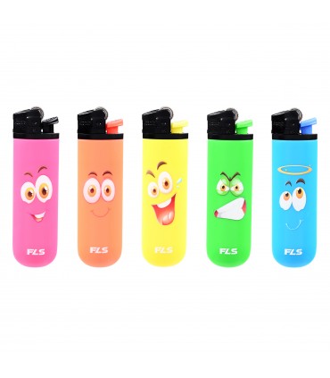 ACCENDINO A PIETRINA ATOMIC FLS DESIGN EMOJI CONF.25 PZ. ASSORTITI CON 5 FANTASIE