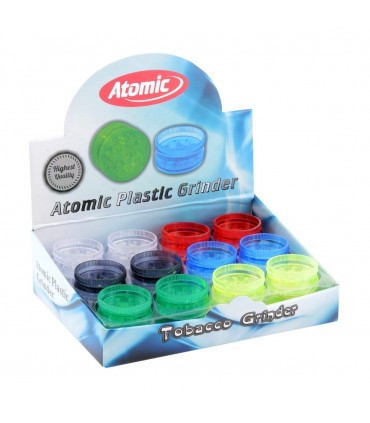 Grinder Atomic 2 Parti in Plastica Expo da 24 pz. assortito in 6 colori