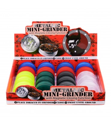 Grinder Atomic in Plastica 3 Parti Expo da 20 pz. assortito in 6 colori