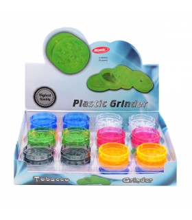 Grinder Atomic in Plastica 2 Parti DIAM. 46MM Expo da 24 pz. assortito in 6 colori