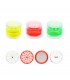 Grinder Atomic in Plastica colorata TRASPARENTE 4 parti Diam.60mm EXPO 6 pz. COLORI ASSORTITI