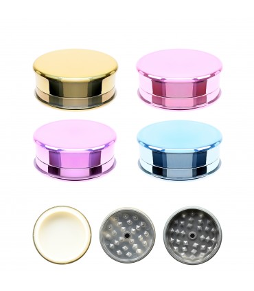 GRINDER ATOMIC IN PLASTICA IN 3 PARTI DIAM. DA 60MM EXPO 12 PZ 3 COLORI PERLATI ASSORTITI