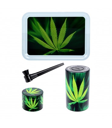 SET ATOMIC CON GRINDER IN METALLO A 5 PARTI DIAM. 50MM PIPETTA IN METALLO VASSOIO E TUBO vacuum IN PLASTICA
