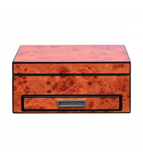 Umidificatore per Sigari ATOMIC  IN LEGNO DI CEDRO MARRONE CON IGROMETRO interno  con cassetto e accessori