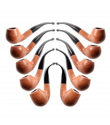 Pipa in LEGNO MYON midi COLORE  MARRONE L.12 cm DIAMETRO 9MM CON BUSTINA IN TESSUTO