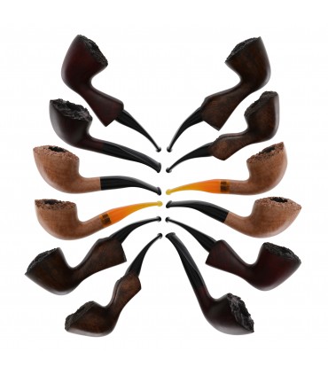 Pipa in LEGNO MYON midi Modello FREEHAND L.12 cm DIAMETRO 9MM CON BUSTINA IN TESSUTO DISPONIBILE in diversi modelli