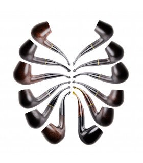 Pipa in LEGNO MYON midi laccato MARRONE SCURO L.12 cm DIAMETRO 9MM CON BUSTINA IN TESSUTO DISPONIBILE in diversi modelli