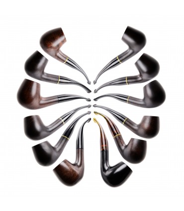 Pipa in LEGNO MYON midi laccato MARRONE SCURO L.12 cm DIAMETRO 9MM CON BUSTINA IN TESSUTO DISPONIBILE in diversi modelli