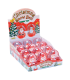 BABBO NATALE GIOCATTOLO IN UNA SFERA DI PLASTICA CON EFFETTO NEVE CON GUSTOSE CARAMELLE ASSORTITE ALLA FRUTTA da 3g CONF. 12PZ