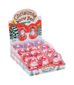 BABBO NATALE GIOCATTOLO IN UNA SFERA DI PLASTICA CON EFFETTO NEVE CON GUSTOSE CARAMELLE ASSORTITE ALLA FRUTTA da 3g CONF. 12PZ