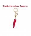 Corno Predan in Resina Fatto a mano Nikel con Gobbetto color argento interno confezionato in scatola da regalo