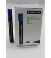Pennarello Lumocolor 2mm punta scalpello conf. da 10 pz. colore blu