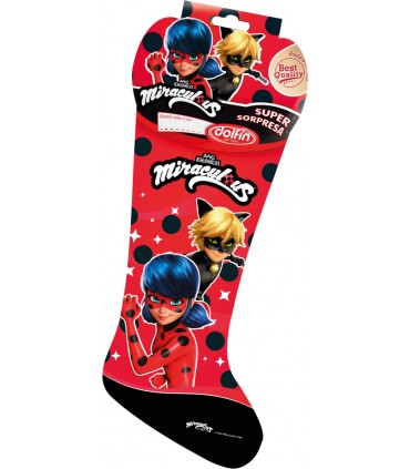 CALZA BEFANA DOLFIN MIRACULOUS 190 GR. CON DOLCI E SUPER SORPRESA