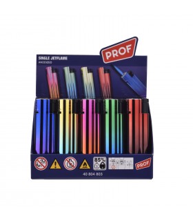 Accendino Prof TURBO Jetflame ANODIZED conf. 25 pz. assortito con 5 colori