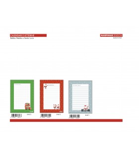 CALENDARI E LETTERINE BABBO NATALE MARPIMAR CON GLITTER IRIDESCENTE  CONF. 12 PZ. ASSORTITE
