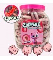 CARAMELLE GOMMOSE ZUPPERZ PINK CAT A FORMA DI GATTO RIPIENE DI GEL ALL FRAGOLA CONFEZIONATE SINGOLARMENTE EXPO. 50 PZ. DA 18 GR.