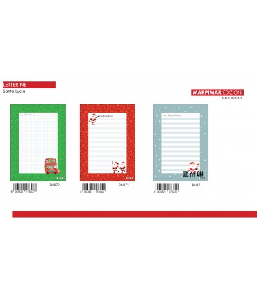 LETTERINE DI BABBO NATALE MARPIMAR  CONF. 12 PZ. ASSORTITi