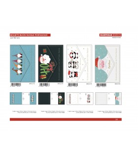 BIGLIETTI MARPIMAR BUON NATALE PORTASOLDI CON FOIL ORO CONF. 12 PZ. ASSORTITI