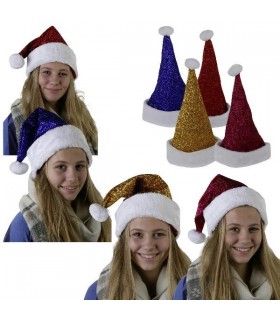 Cappello Babbo Natale Glitterato per Bambini