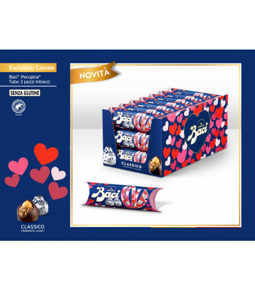 BACI PERUGINA tubo 3pz. LINEA INTRECCI edizione san valentino 2026 IN PRENOTAZIONE C/O DAL 07/01/2026