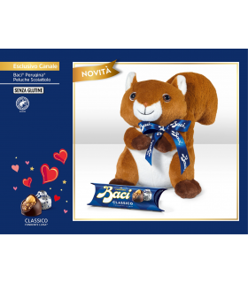 BACI PERUGINA CLASSICO PELUCHE SCOIATTOLO EDIZIONE SAN VALENTINO 2026 TUBO 3PZ.IN PRENOTAZIOEN C/O DAL 07/01/2026