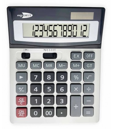 Calcolatrice Elettronica Niji 12 Cifre mis.14.5X18.5 cm