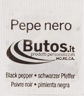 DISPENSER BUSTINE PEPE NERO GRANULATO NUOVA BUTOS MONODOSE CONF.  1000 PZ DA 0.2 GR.