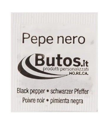 DISPENSER BUSTINE PEPE NERO GRANULATO NUOVA BUTOS MONODOSE CONF.  1000 PZ DA 0.2 GR.
