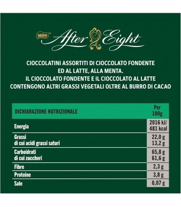 NESTLE COLLECTION AFTER&EIGHT da 199GR con 20 cioccolatini assortiti in scatola da regalo